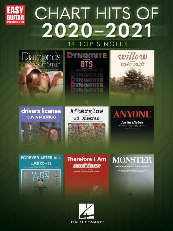 Chart Hits Of 2020-2021 Easy Guitar Notes & Tab
