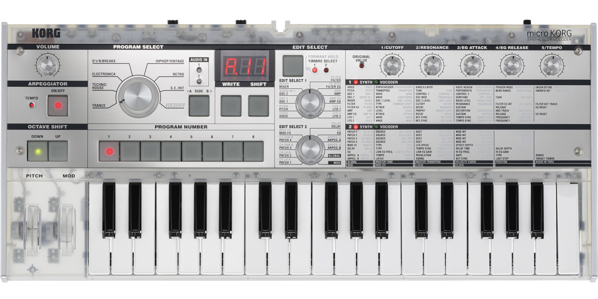 Korg microKORG Portable Synthesizer - Crystal Edition (Limited)