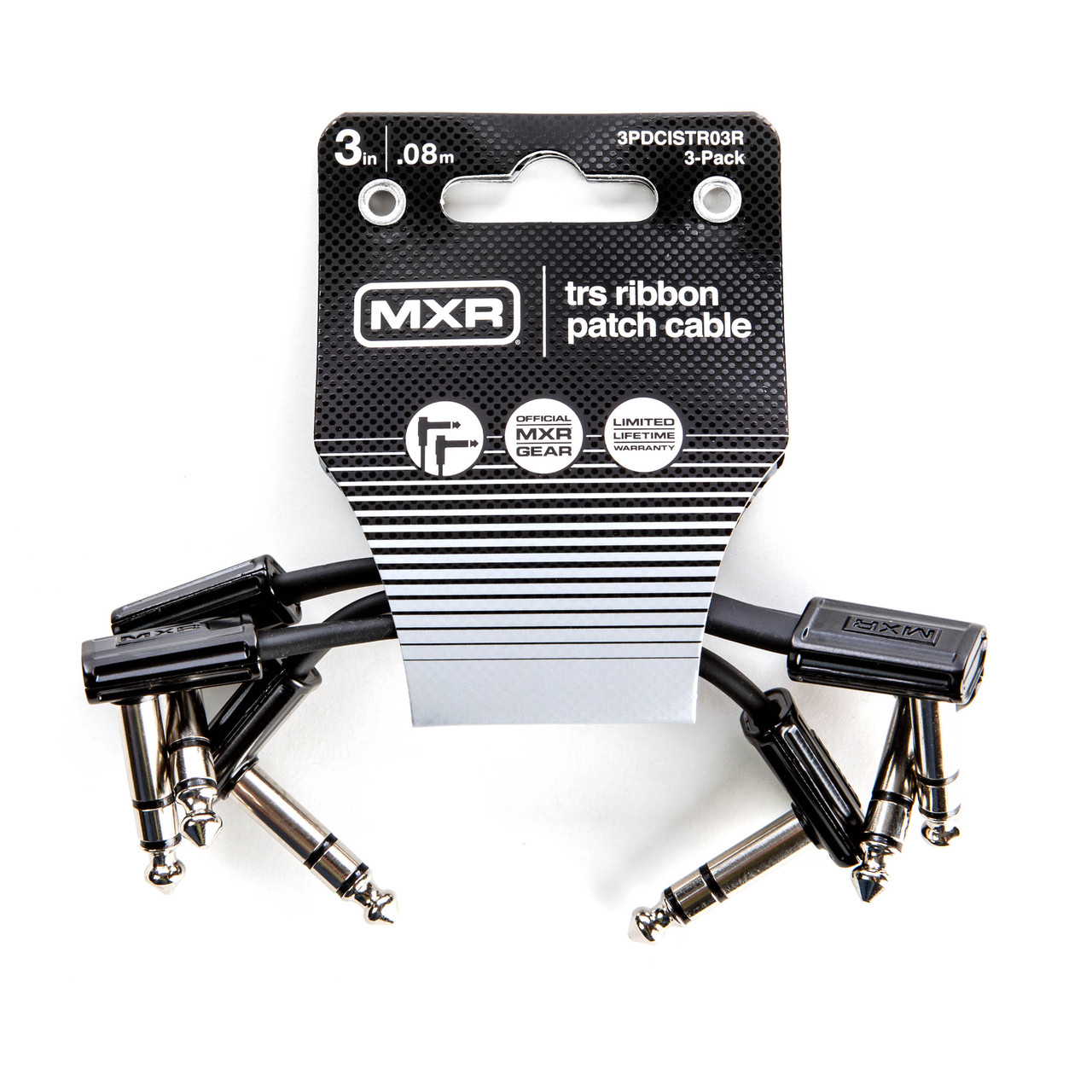 MXR Ribbon TRS - TRS Patch Cable 3-Pack - 3in (3PDCISTR03R)
