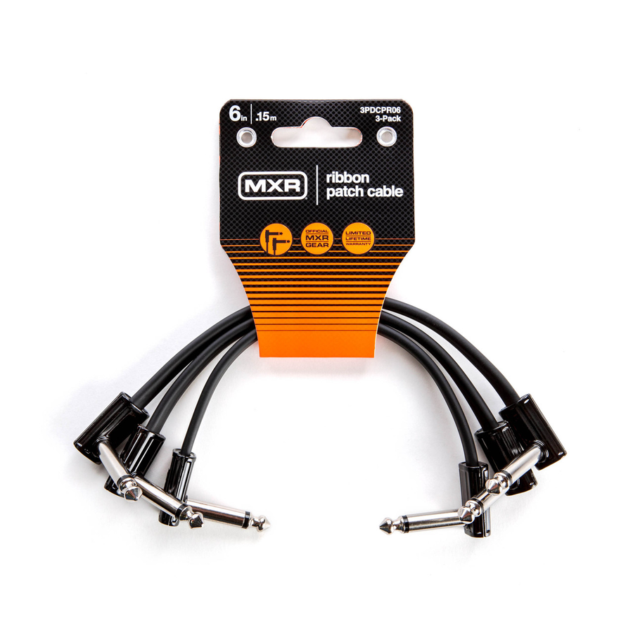 MXR Ribbon 1/4" Patch Cable 3-Pack - 6in (3PDCPR06 )