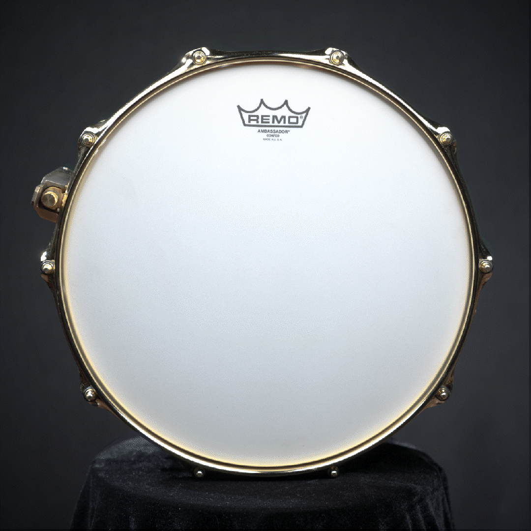 Noble and Cooley 14x3 7/8 Classic Maple Piccolo Snare - Natural Gloss - Brass HW / Brass Flanged Hoops