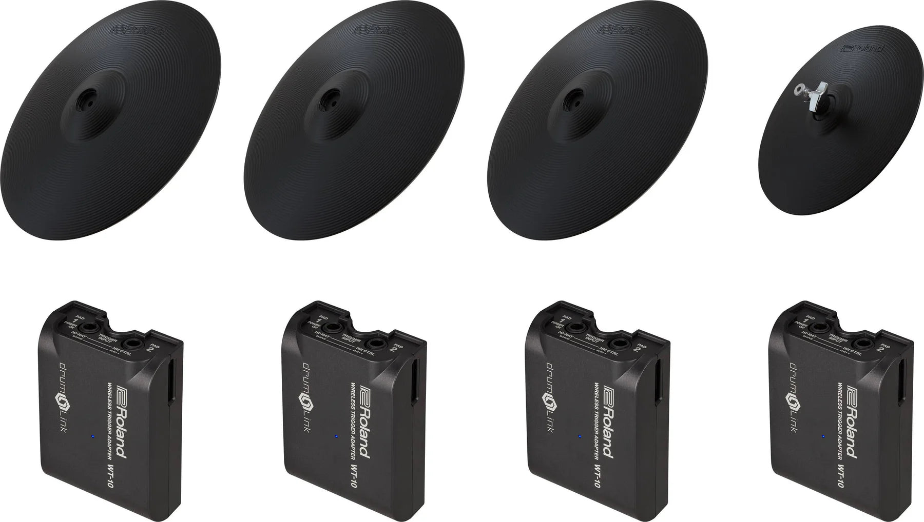 DWe 4pc Shell Pack w/ 4-Cymbal pack & V51 Module - Black Cherry Metallic (no HW)