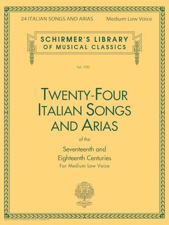 24 Italian Songs & Arias Medium Low Voice