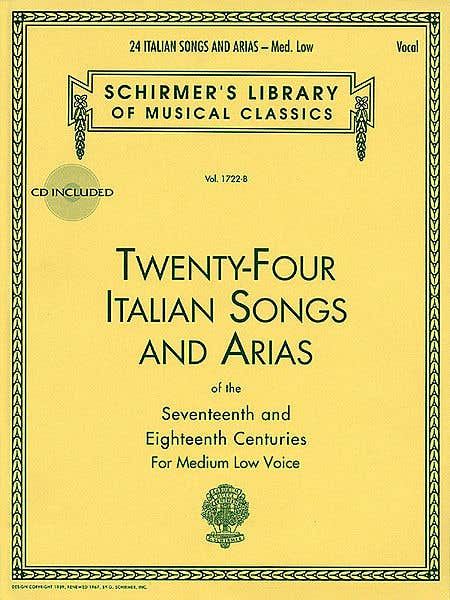 24 Italian Songs & Arias Medium/Low Voice Bk/Ola