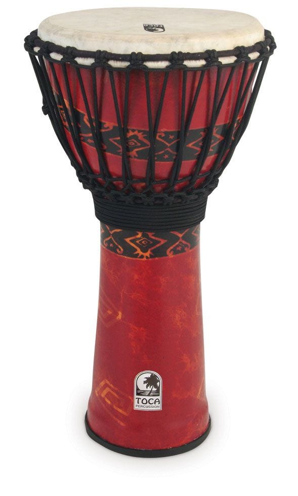 Toca Freestyle Rope Tuned 12’’ Djembe - Red