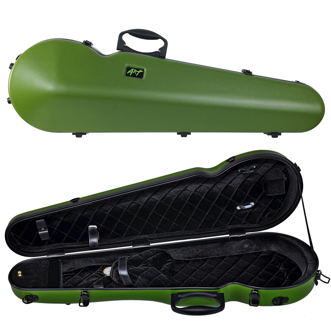 ART Shaped Violin Case 4/4-3/4 - Avocado Green