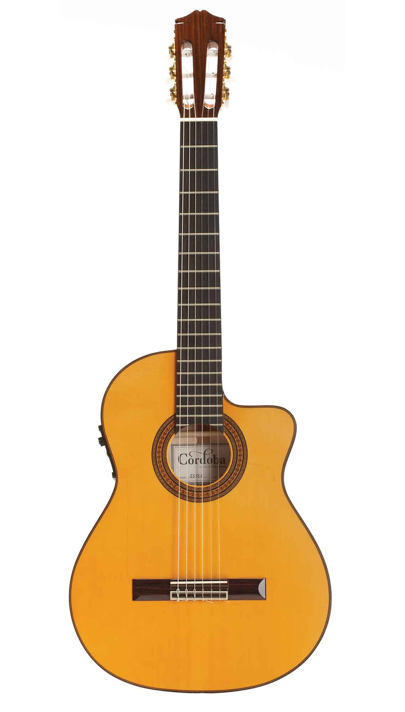Cordoba 55FCE Thinbody - Spruce / Maple - Honey Amber