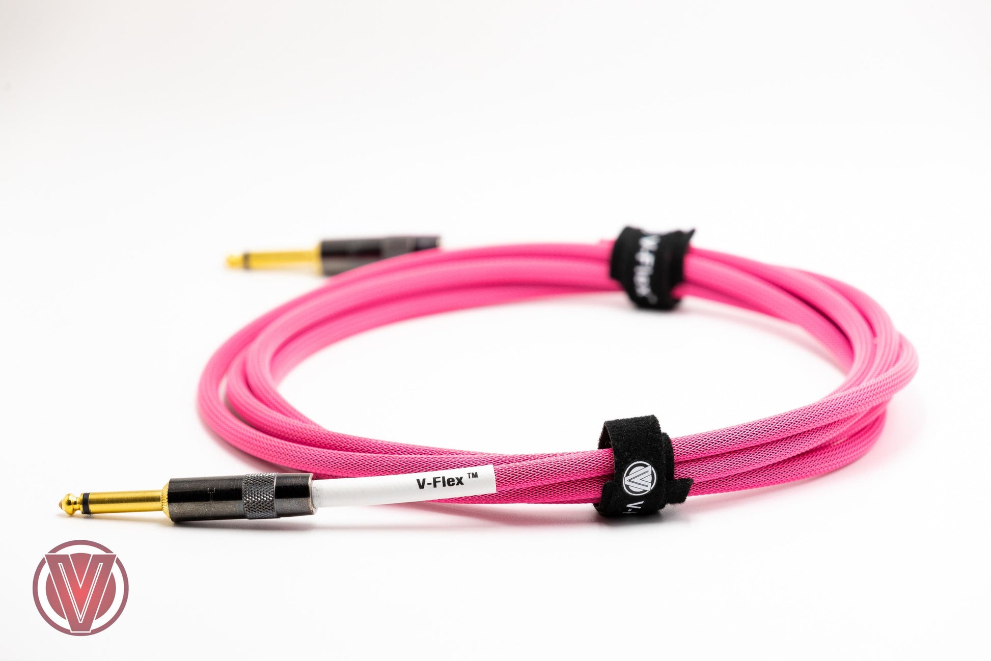 Voltage V-Flex Instrument Cable - 3m - Straight Jacks - Pink (VFLEXP3SS)