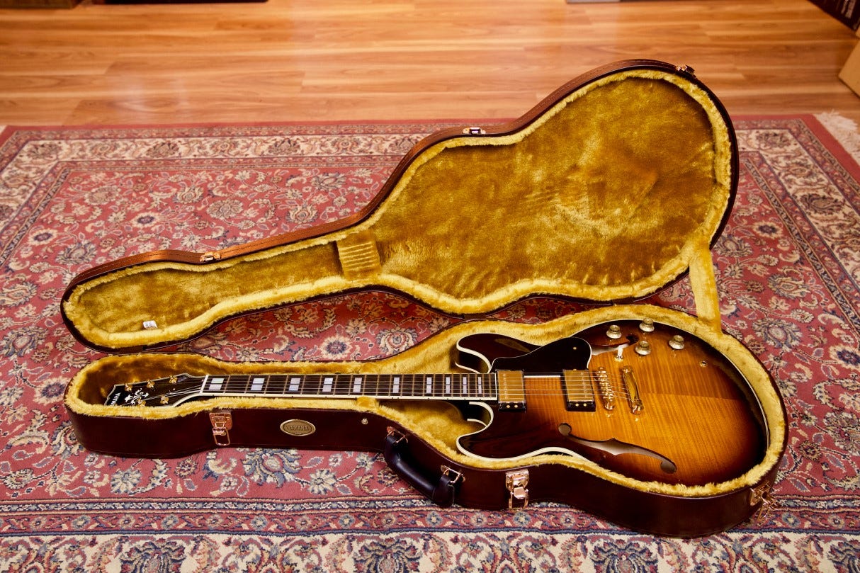 Yamaha SA2200 Handcrafted Semi Hollow Electric Guitar - Brown Sunburst (Made in Japan)