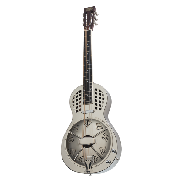 Bourbon Street Parlour Resonator Guitar w/Pickup + Case - Chrome Finish