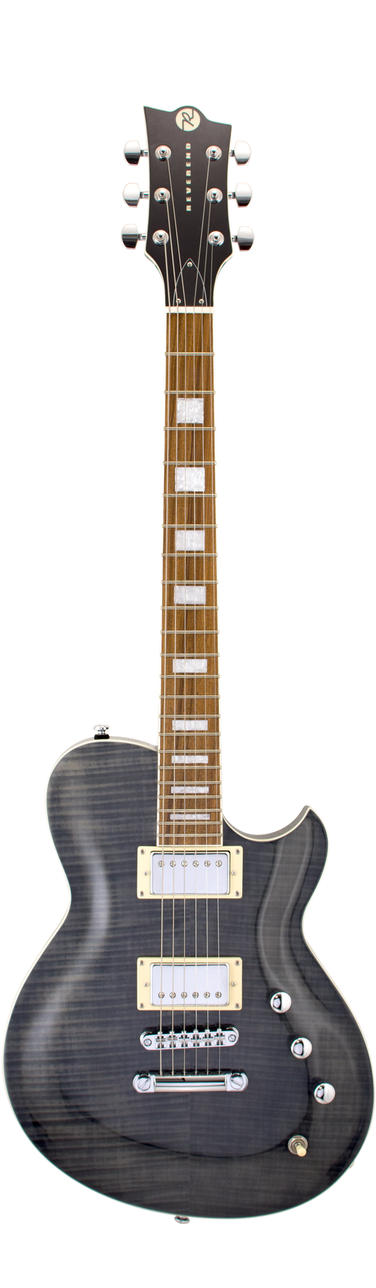 Reverend Roundhouse Electric Guitar - Trans Black Flame Maple - One Only