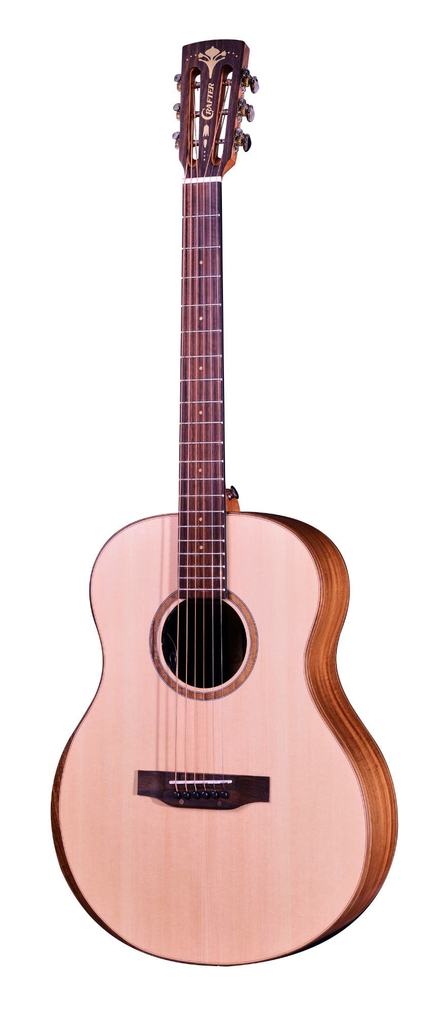 Crafter GRAND MINO/KOA Mid-Body Acoustic Electric Guitar - Spruce/Koa