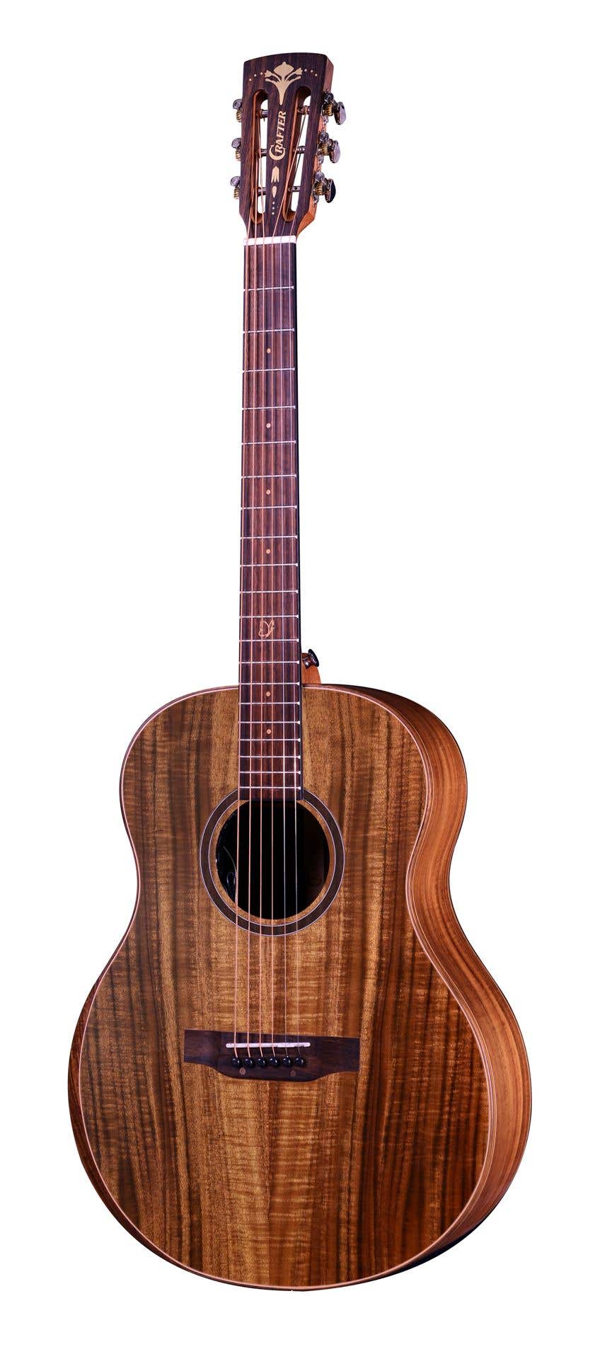 Crafter GRAND MINO/ALK Mid-Body Acoustic Electric Guitar - Koa / Acacia