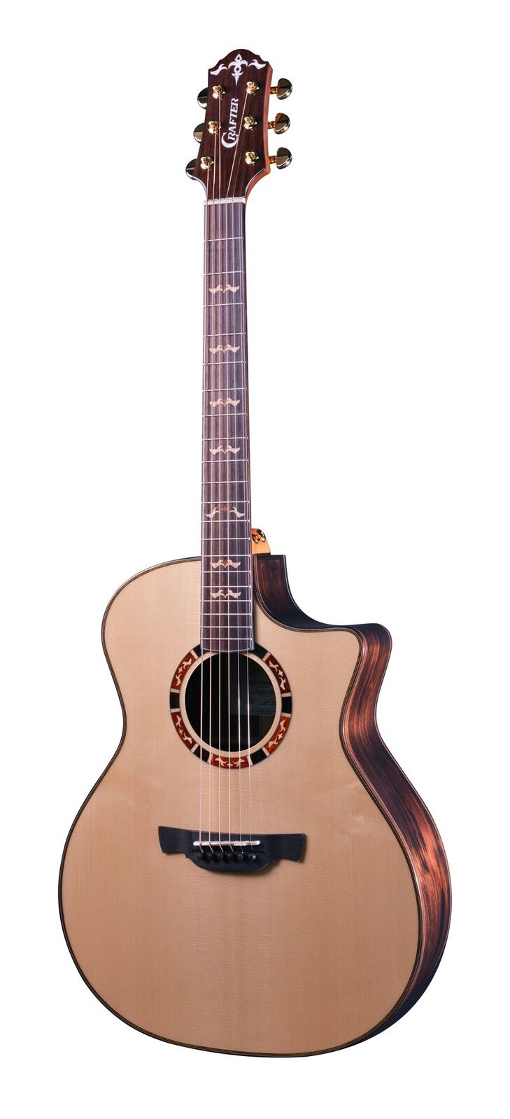 Crafter STG G-22CE PRO Acoustic Electric Guitar w/Mammoth Case - Solid Engelmann Spruce / Macassar