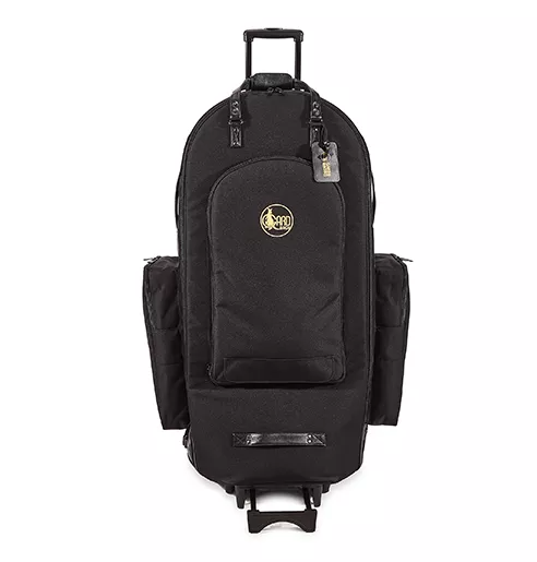 Gard Bags 61-WBFSK 3/4 Tuba Wheelie (HC+OS+W+BP) - Synthetic L/T Black