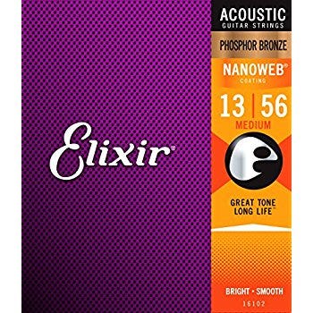 Elixir Nanoweb Phosphor Bronze Acoustic String Set - 13-56 - Medium