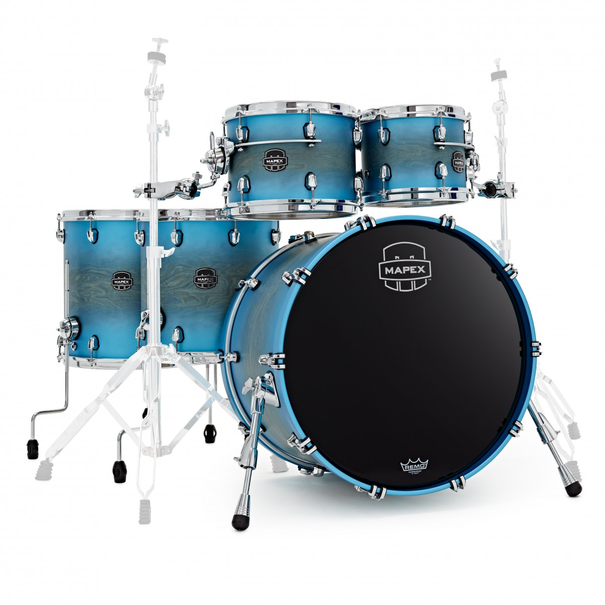 Mapex SATURN EVOLUTION 5pc Drum Kit - Shell Pack - Exotic Azure Burst Lacquer - One Only