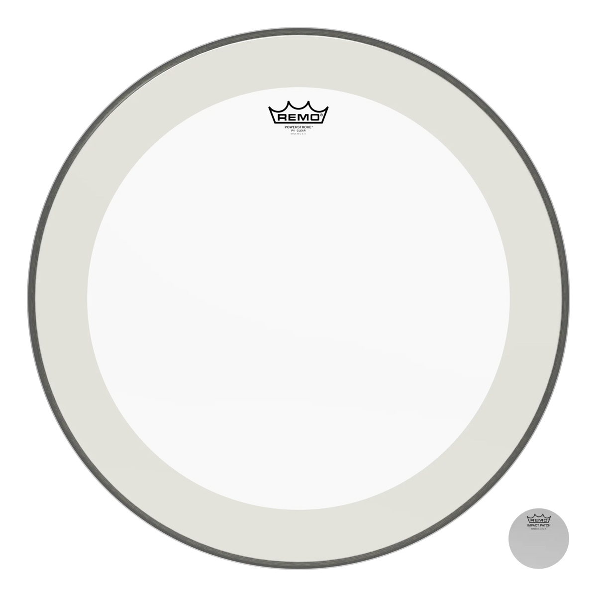 Remo 20" Powerstroke P4 Clear Bass Drum Head w/Falam Patch