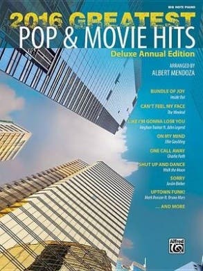 2016 Greatest Pop And Movie Hits Big Note Piano