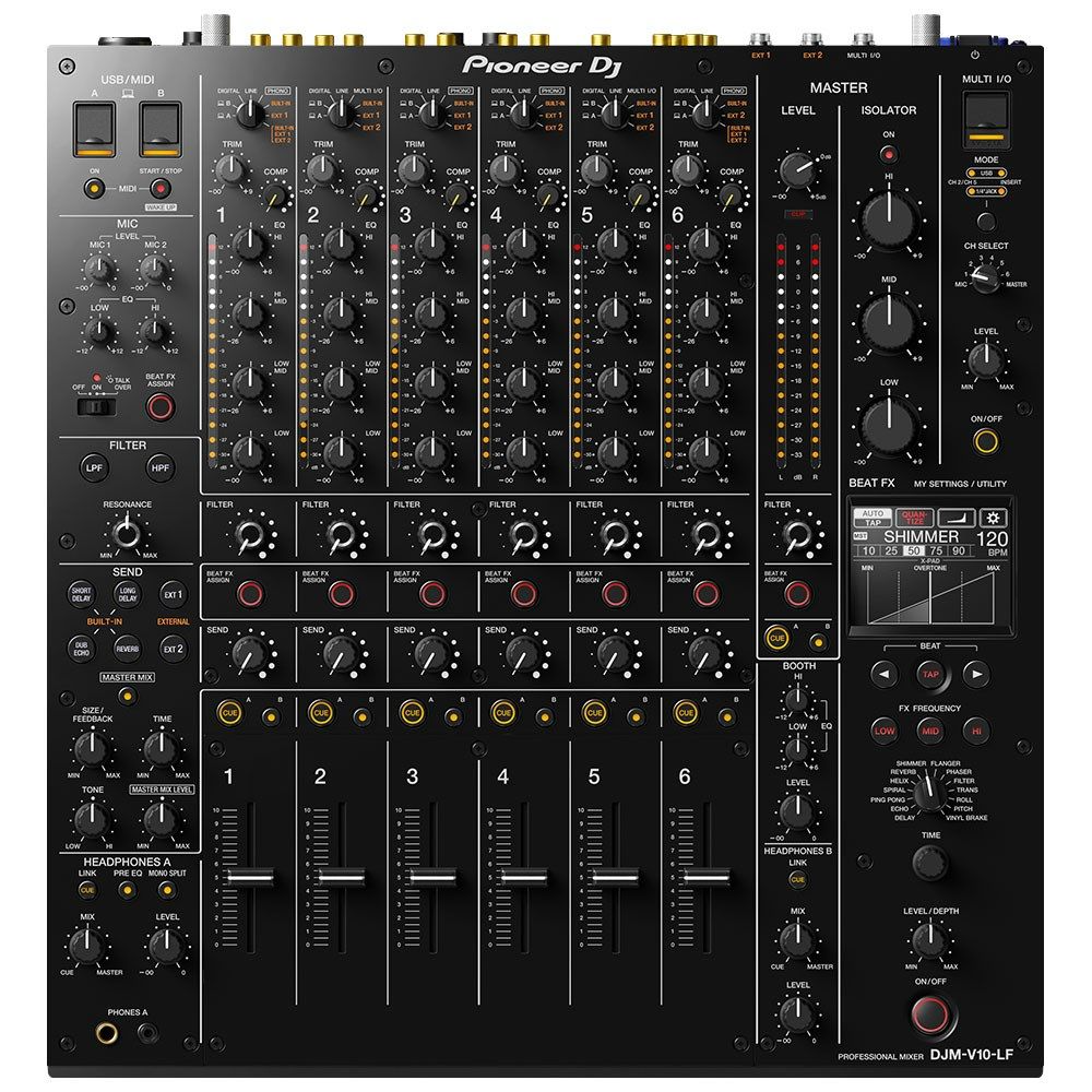 Pioneer DJMV10-LF 6-Channel Professional DJ Mixer