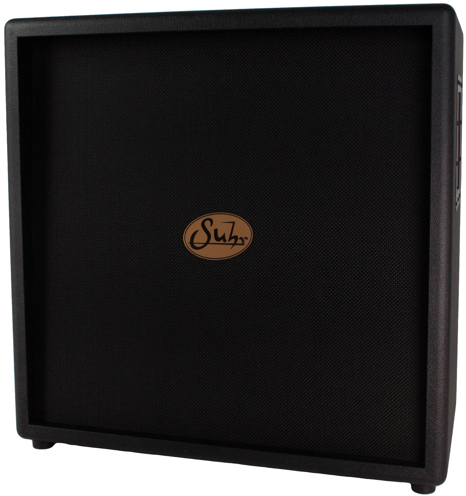 Suhr 4x12 Guitar Cabinet - Black Tolex / Gold Logo - Celestion Greenback V30s