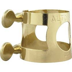 Alto sax ligature gold plated