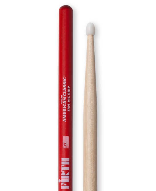 Vic Firth 7A Vic Grip Nylon Tip Drumsticks