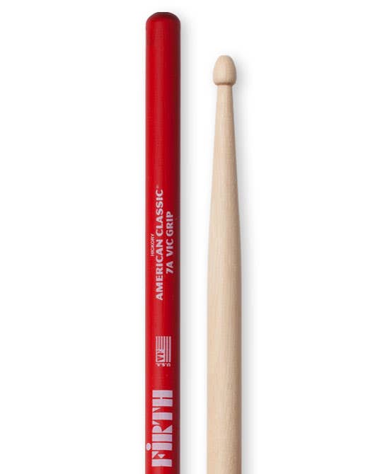 Vic Firth 7A Vic Grip Wood Tip Drumsticks