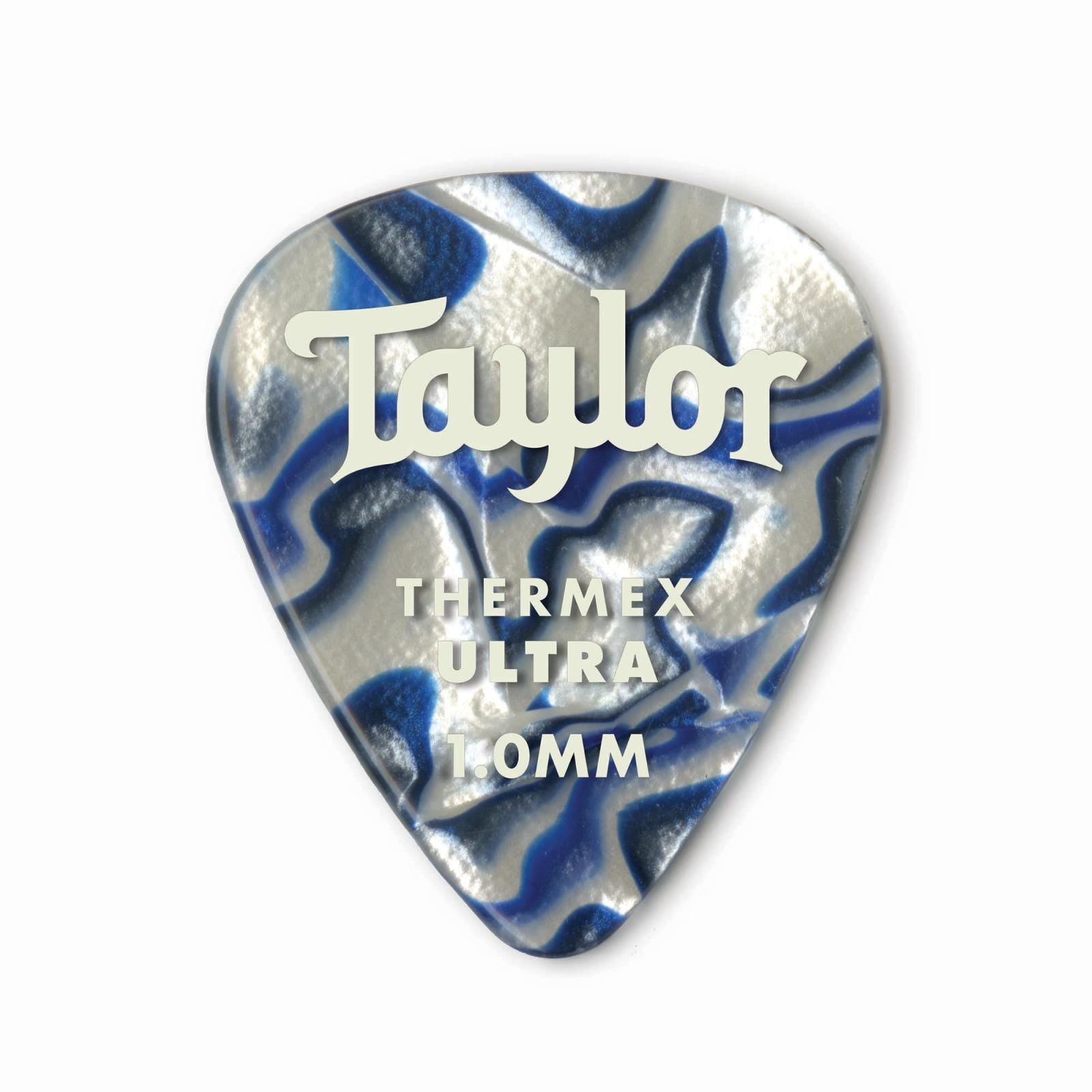 Taylor Prem351 Thermex Ultrapicks - Blue Swirl - 1.25mm (6pk)
