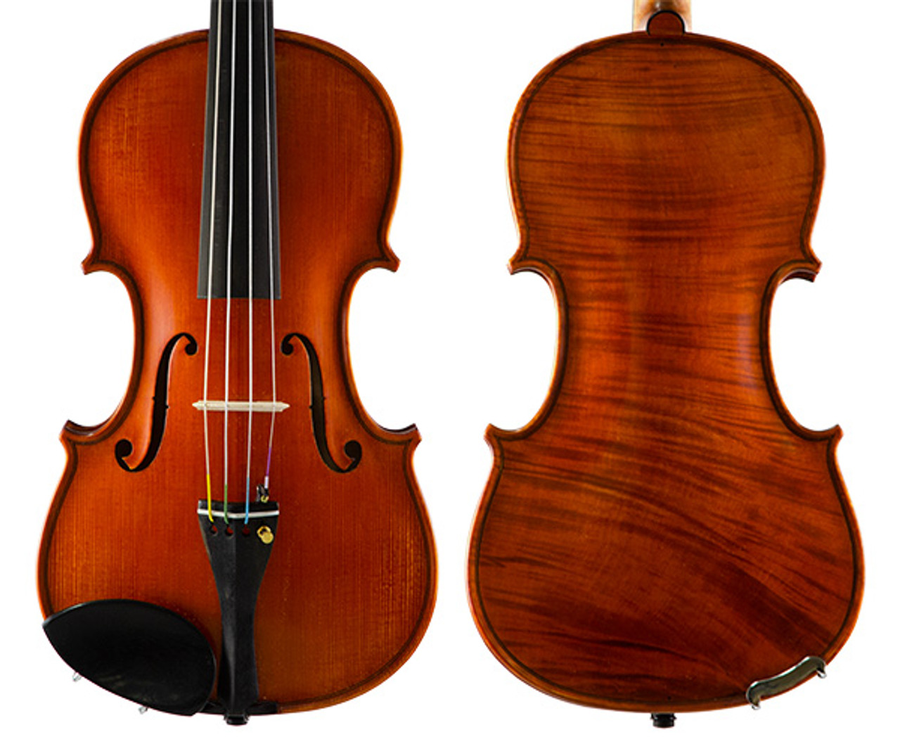 Gliga Vasile 4/4 Maestro Strad - 1pc Back - Violin Only, set up w/ Opal Gold Strings