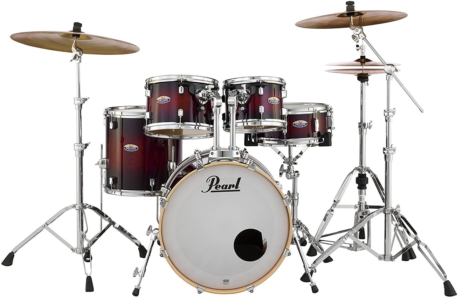 Pearl Decade Maple 5pc Fusion Drum Kit - Shell Pack - Gloss Deep Red Burst