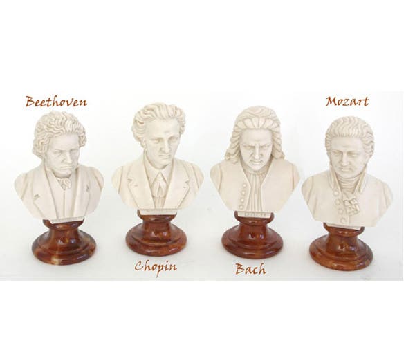 BUST 15CM-CRUSH MARBLE BEETHOVEN (PATINA)