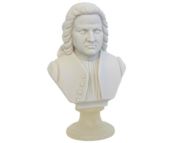 BUST 22CM-CRUSHED MARBLE BACH