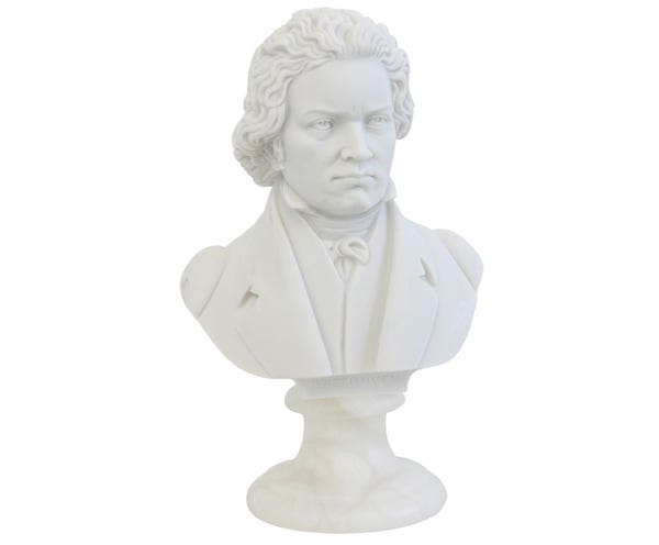 BUST 22CM-CRUSHED MARBLE BEETHOVEN