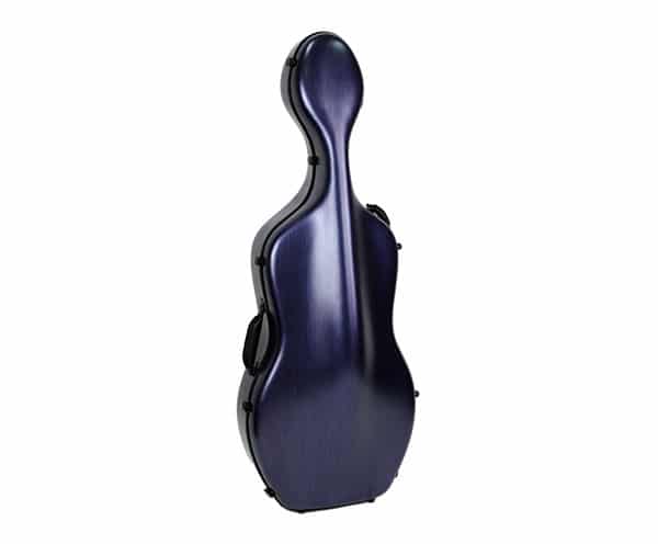 HQ Polycarbonate 4/4 Cello Case - Brushed Blue 4Kgs