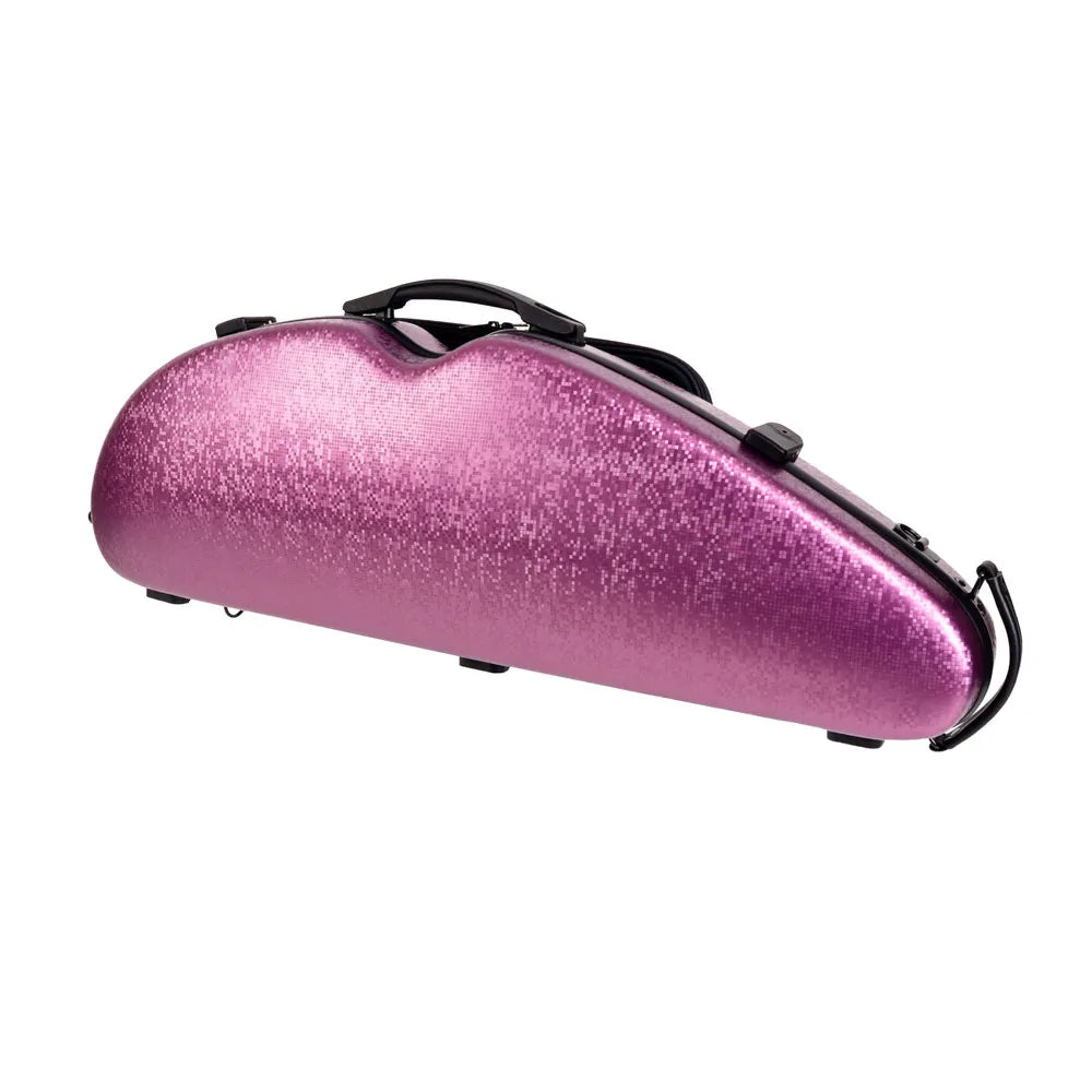 HQ Nouveau PC Half Moon Adjustable 4/4 - 1/2 Violin Case - DIGI Pink