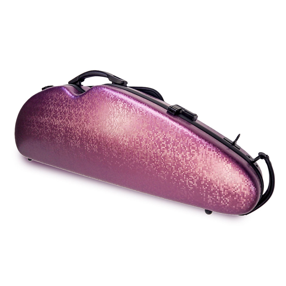 HQ PC Half Moon Violin Case DIGI Pink Adjustable 4/4-1/2