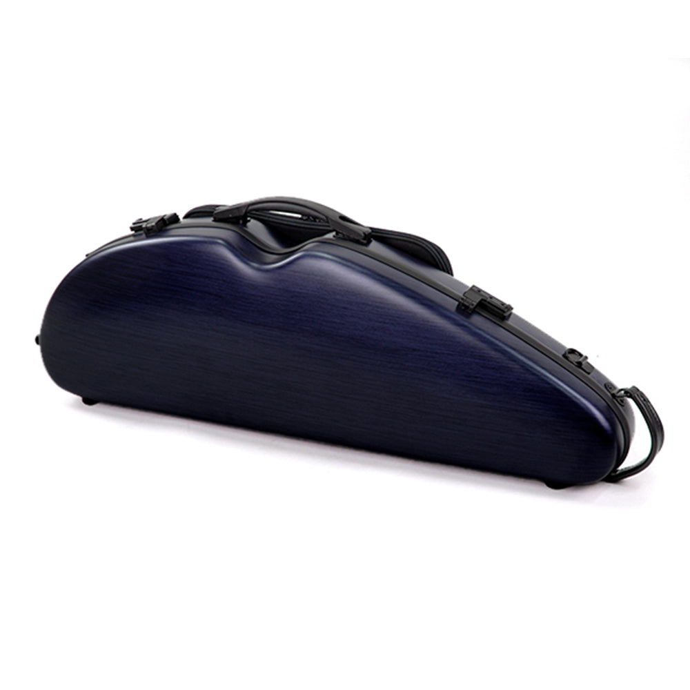 HQ PC Half Moon Violin Case - Brushed Blue
