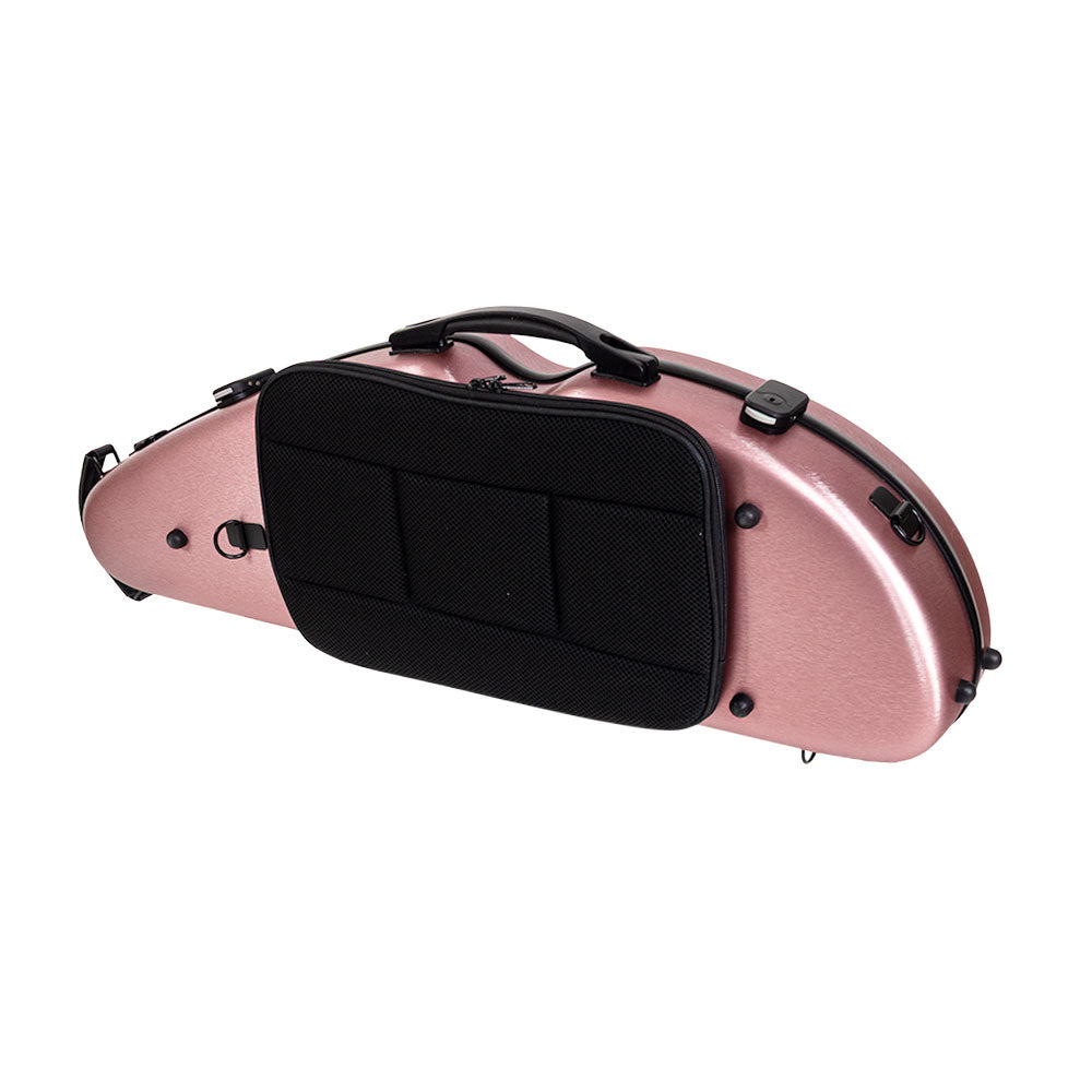 HQ Nouveau PC Half Moon Adjustable 4/4 - 1/2 Violin Case - Brushed Rose Gold