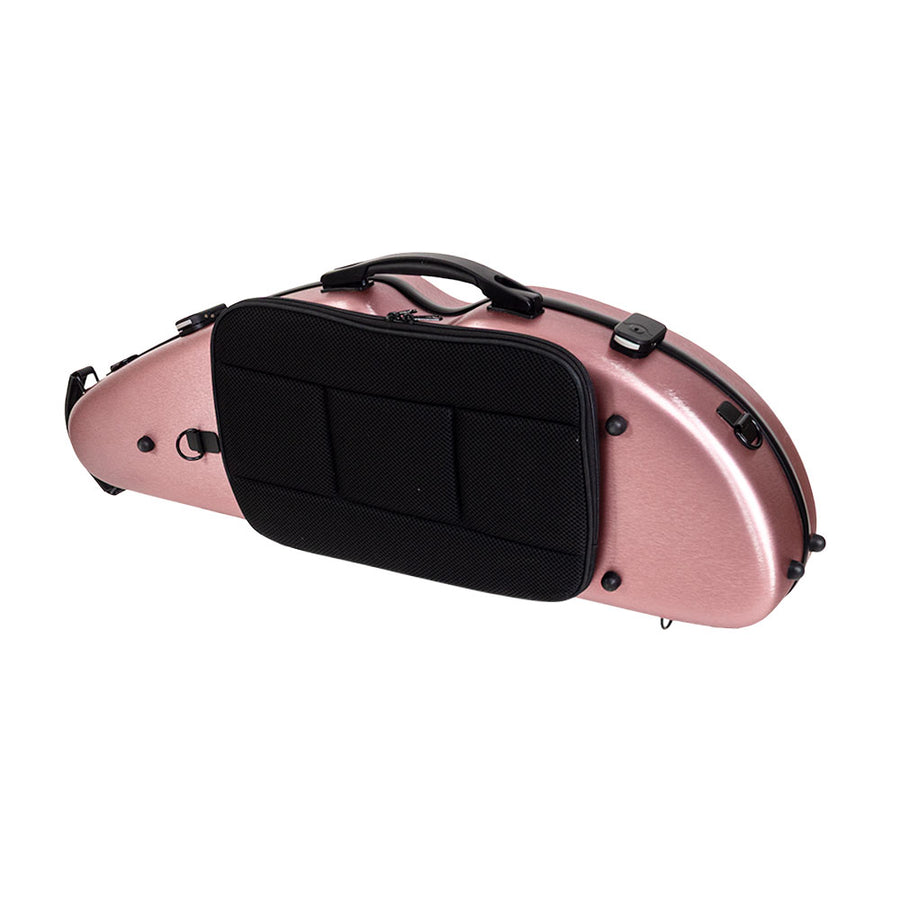 HQ Nouveau PC Half Moon Adjustable 4/4 - 1/2 Violin Case - Brushed Rose Gold