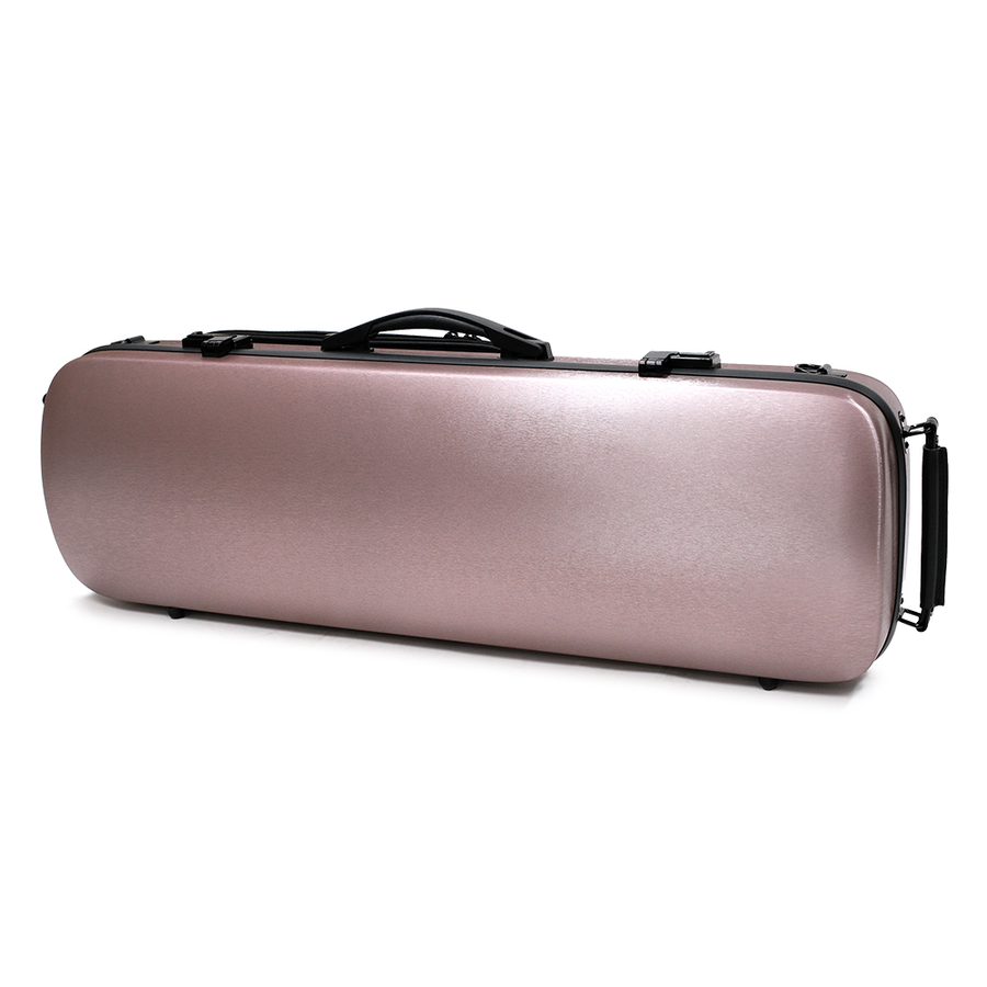 HQ Polycarbonate Oblong Violin Case - Rose Gold