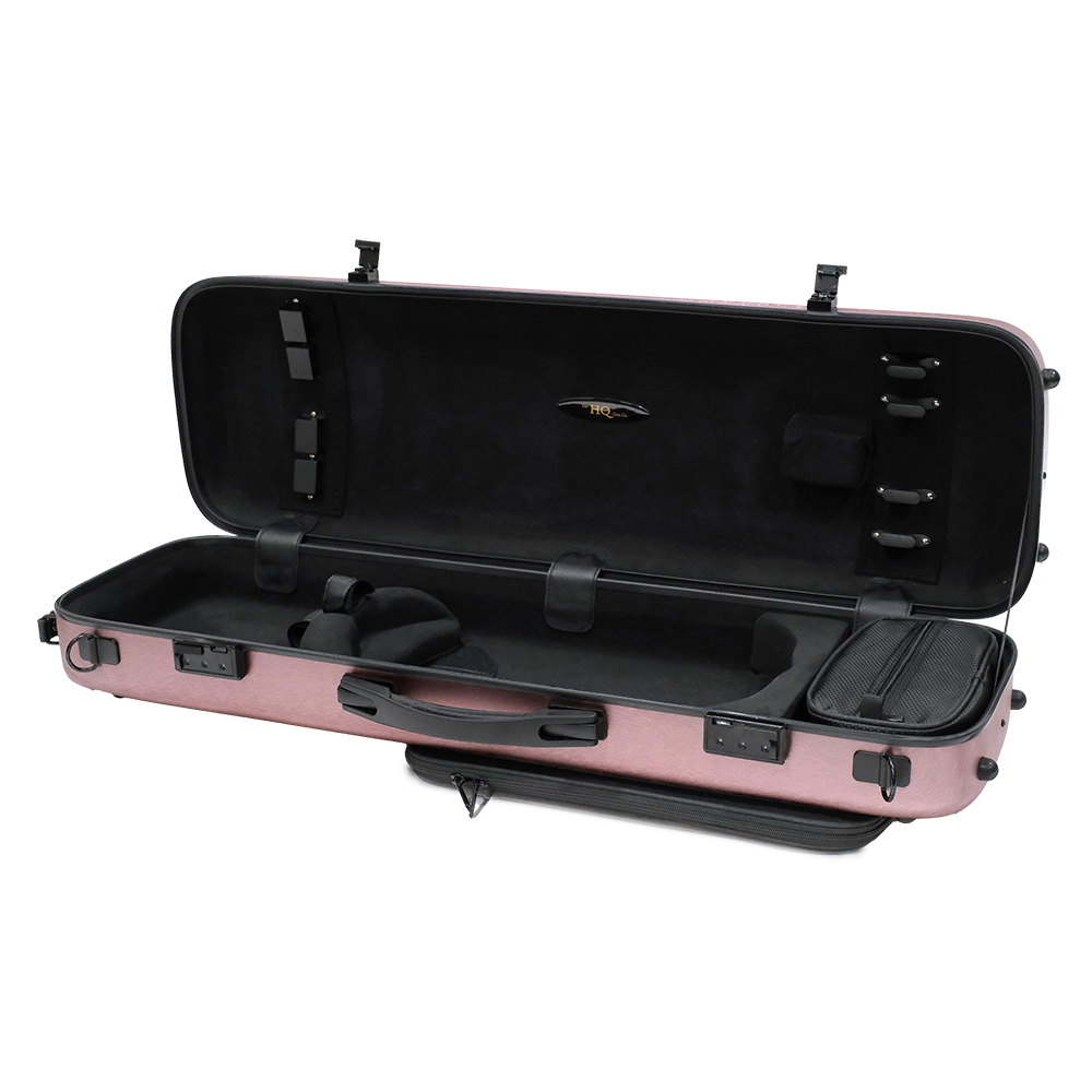 HQ Polycarbonate Oblong Violin Case - Rose Gold