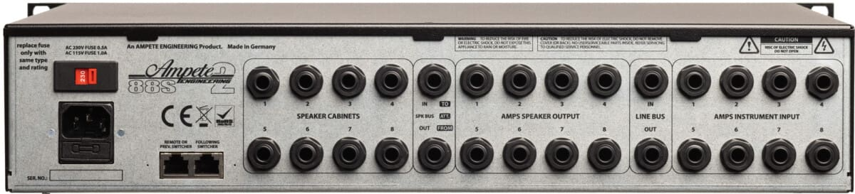 Ampete 88S-STUDIO-2 8x8 Amp + Cabinet Switcher