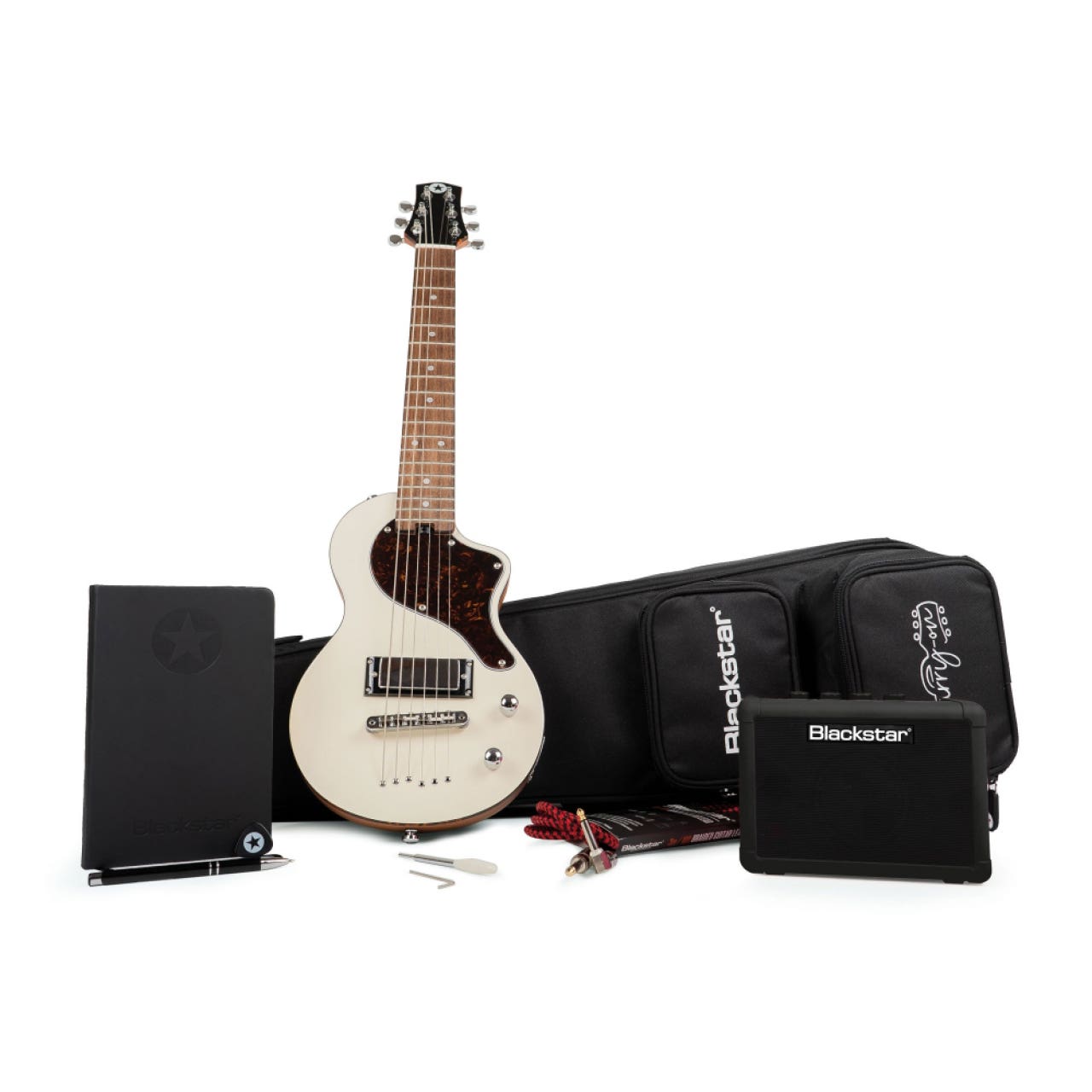 Blackstar Carry-on Guitar w/Bag + FLY amp package - White