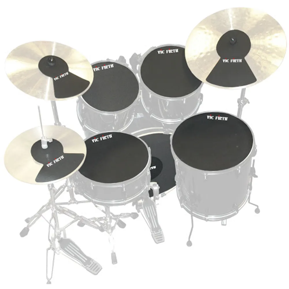 Vic Firth VFMUTEPP5 Mute Pack w/10 12 14 2 20 Hi-Hat And Cymbal x2