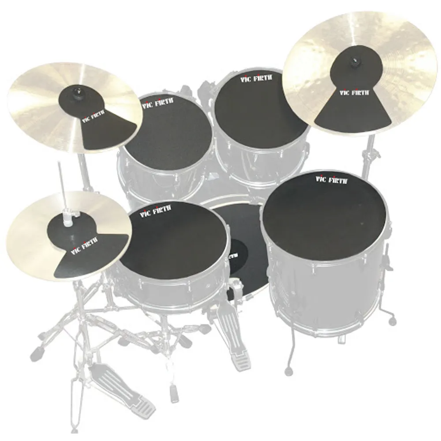 Vic Firth VFMUTEPP3 Mute Pack w/12 13 14 16 22 Hi-Hat + Cymbal x2