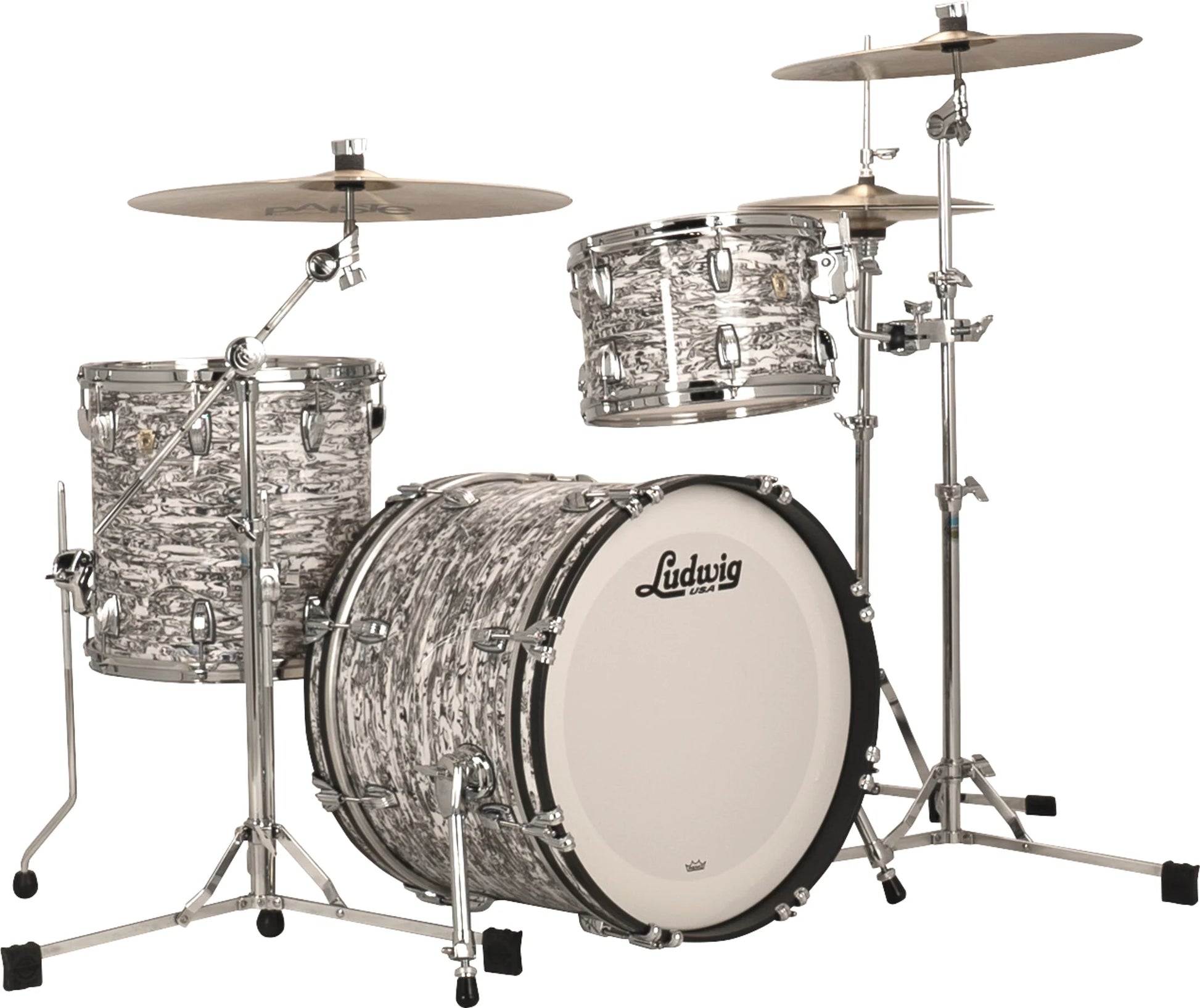 Ludwig Classic Maple Downbeat 20" 3pc Shell Pack - White Abalone