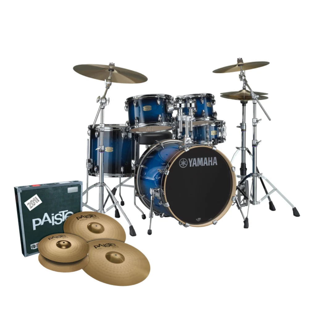 Yamaha Stage Custom Next Stage EURO Drum Kit w/780HW Pack + Cymbals - Deep Blue Sunburst