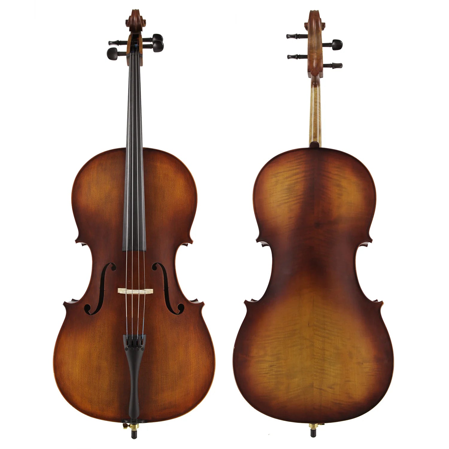Kreisler #130 Beginner 4/4 Cello Outfit - Setup w/Larsen Aurora Strings