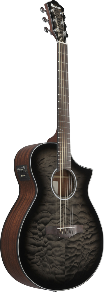 Ibanez AEWC16QA Acoustic Guitar - Transparent Black Sunburst High Gloss top / Natural High Gloss back and sides